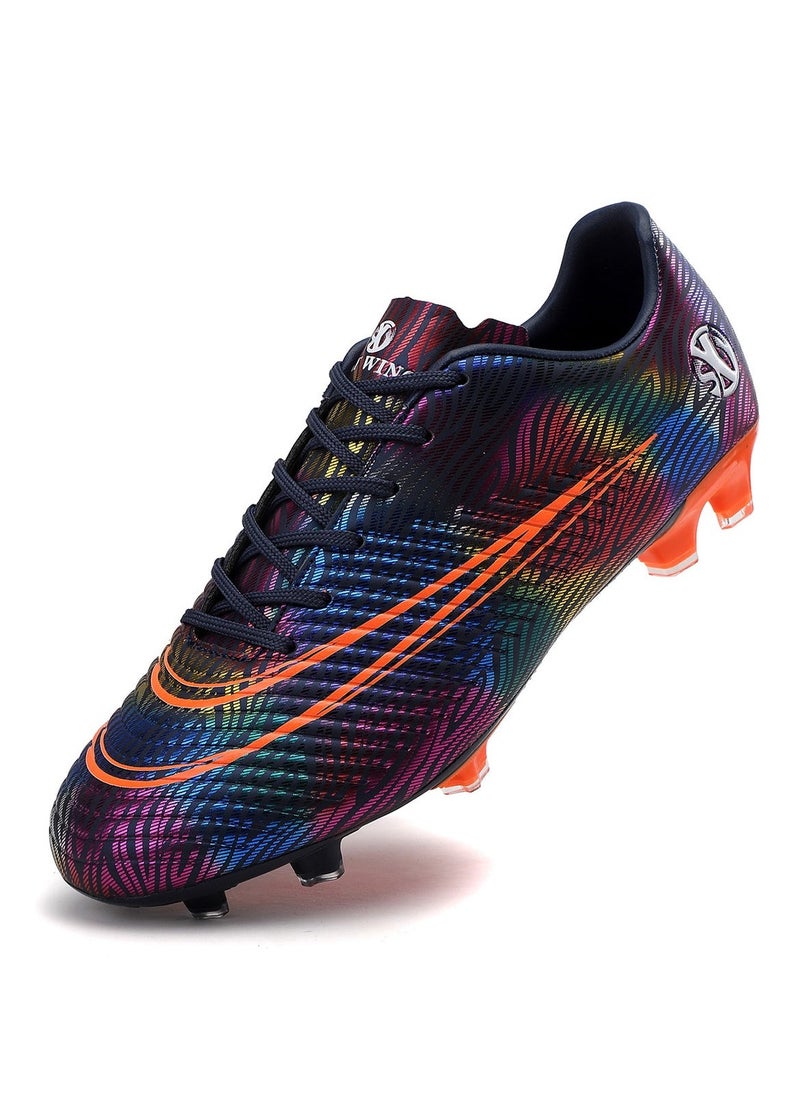 SKY WING - SKY WING Men's Soccer Shoes Cleats Professional High-Top Breathable Athletic Football Boots Sneakers for Outdoor Indoor - Image 1