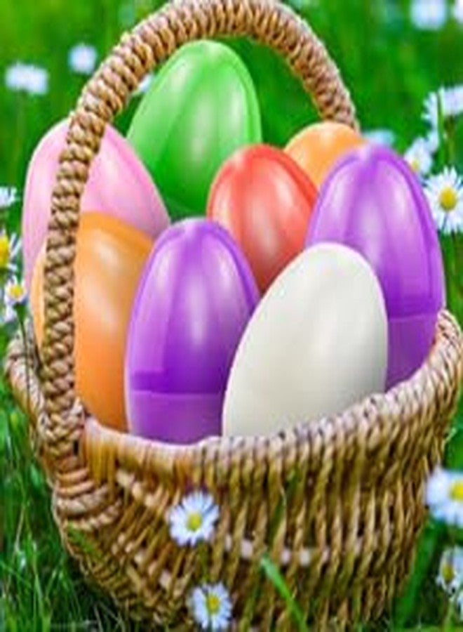 Nyicey 24 Fillable Plastic Easter Egg Hunt Party Supply Pack - 2.5" Assorted Color Plastic Eggs - Image 4