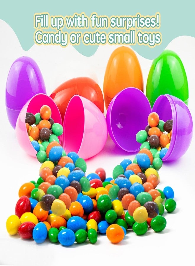 Nyicey 24 Fillable Plastic Easter Egg Hunt Party Supply Pack - 2.5" Assorted Color Plastic Eggs - Image 5