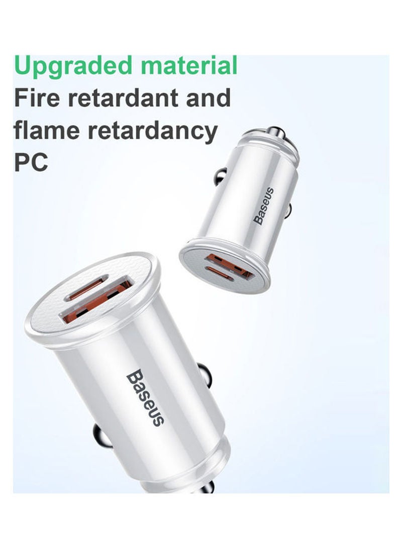 بيسوس شاحن USB ذكي للسيارة بتصميمٍ دائري أسود - Image 4