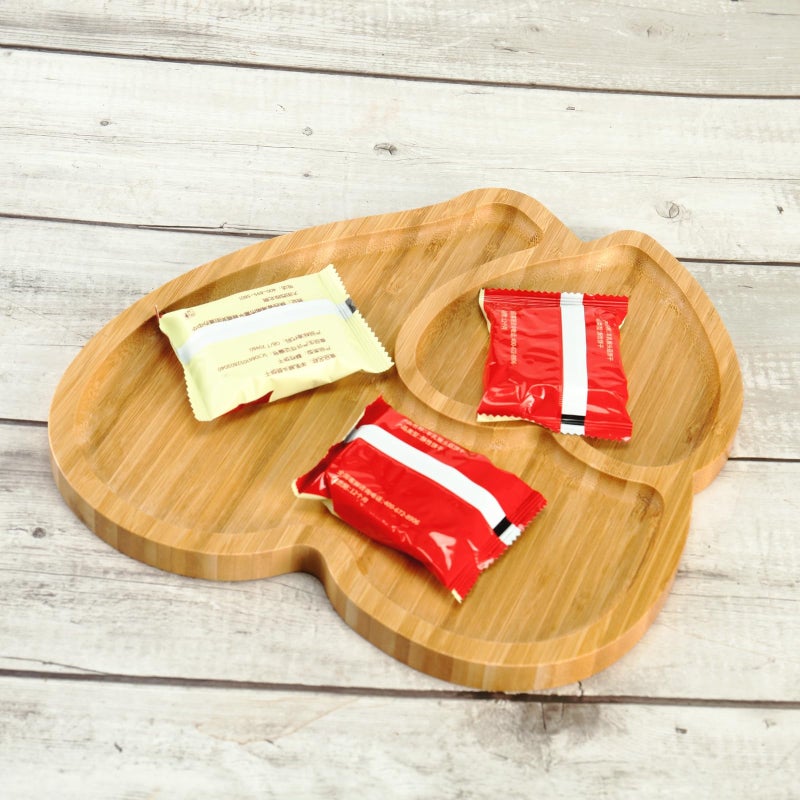 BinaryABC Heart Shaped Charcuterie Board Wood Serving Platters and Trays Side Dish Serving Trays,Mother Day Table Decorations Supplies - Image 5