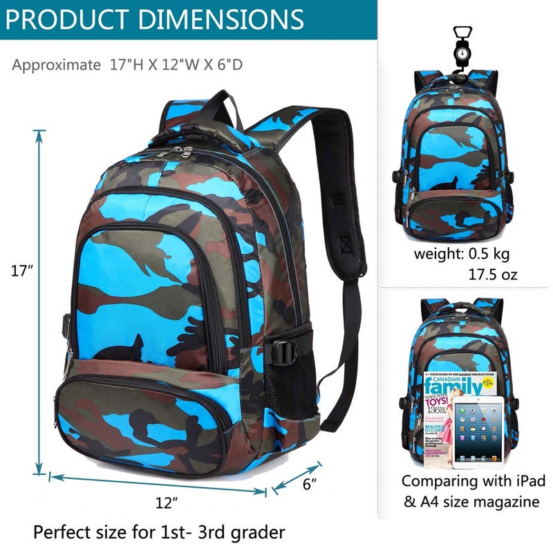 BLUEFAIRY tung tung tung sahur Children Backpack Schoolbag Teen Student School Book bag with Lunch Box Pen Case 3 in 1 for Kids - Image 2