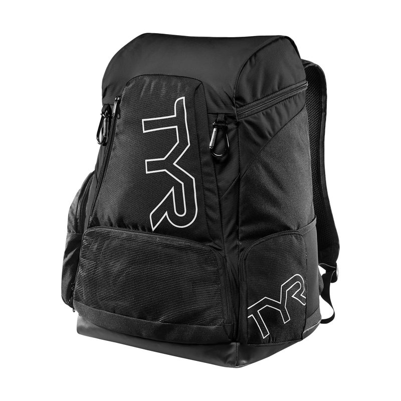 TYR Alliance Backpack, 45L Capacity, Wet and Dry Compartments, Team Colors, Black/Black, 45 Liter - Image 1