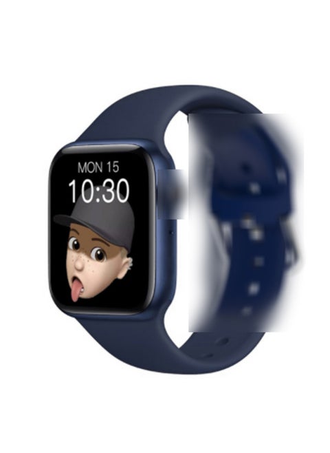 T500 + Plus Bluetooth Smart Bracelet Exercise Blood Pressure Information Reminder Heart Rate Health Monitoring Watch-Color:Blue