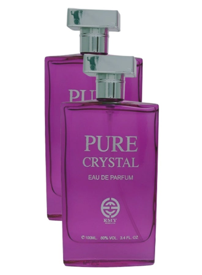 EMYC 2 Pieces Pure Crystal Perfume For Women 100ml EDP - Image 1