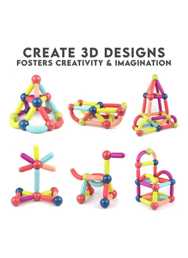 Strong Magnetic Rod Building Blocks Children Early Education Versatile Assembly Magnetic Pieces Toy Building Blocks-Color:64 PCS(108 Packing Box Batch) H09-64  - Image 4
