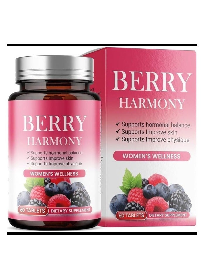Berry Harmony Women’s Wellness Tablets with Natural Extracts – 60 Tablets - Image 1