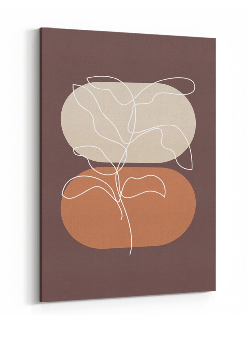 لوحة كانفاس على إطار خشبي بتصميم نمط من النبات - Image 4