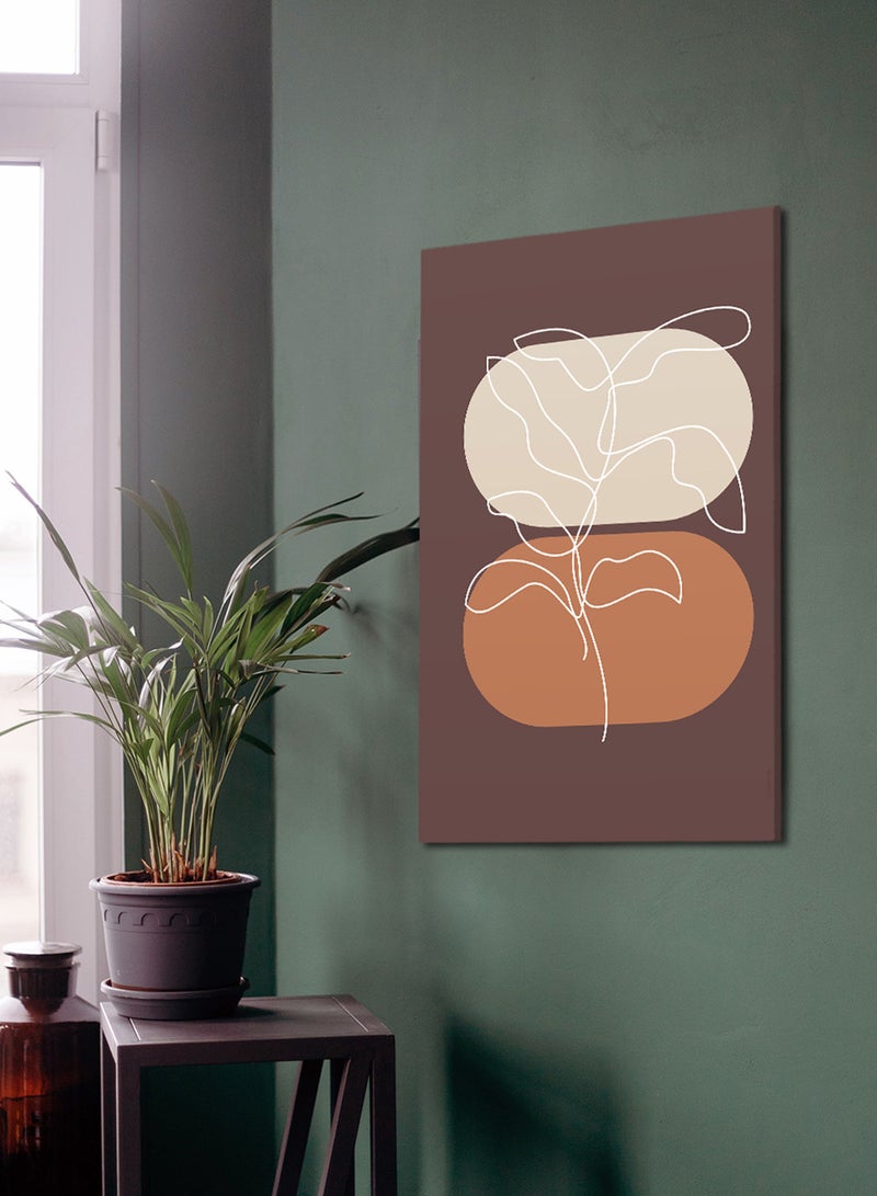 لوحة كانفاس على إطار خشبي بتصميم نمط من النبات - Image 3