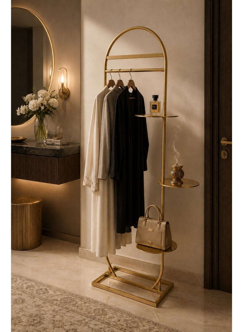 bilutih Gold clothes hanger, abaya hanger with stand for perfumes and incense - Image 1