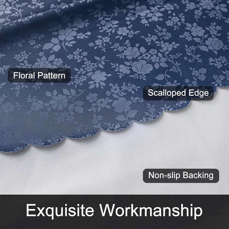 Smiry Square Table Cloth, Waterproof Heavy Duty Vinyl Tablecloths, Wipeable Washable Table Cover for Kitchen and Dining Room (Navy Blue, 54" X 54") - Image 4