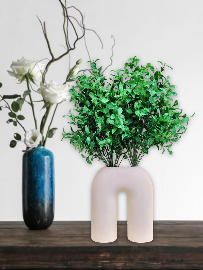ARTSY Artificial Plants for Home Decor, Plant Leaves Bunch for Pot/vase, Home/Office Decor, Gift, Craft, Artificial Flowers, Without vase, Pack of 1 Piece, 60 cm Height, Green - Image 1