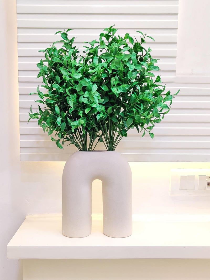 ARTSY Artificial Plants for Home Decor, Plant Leaves Bunch for Pot/vase, Home/Office Decor, Gift, Craft, Artificial Flowers, Without vase, Pack of 1 Piece, 60 cm Height, Green - Image 2