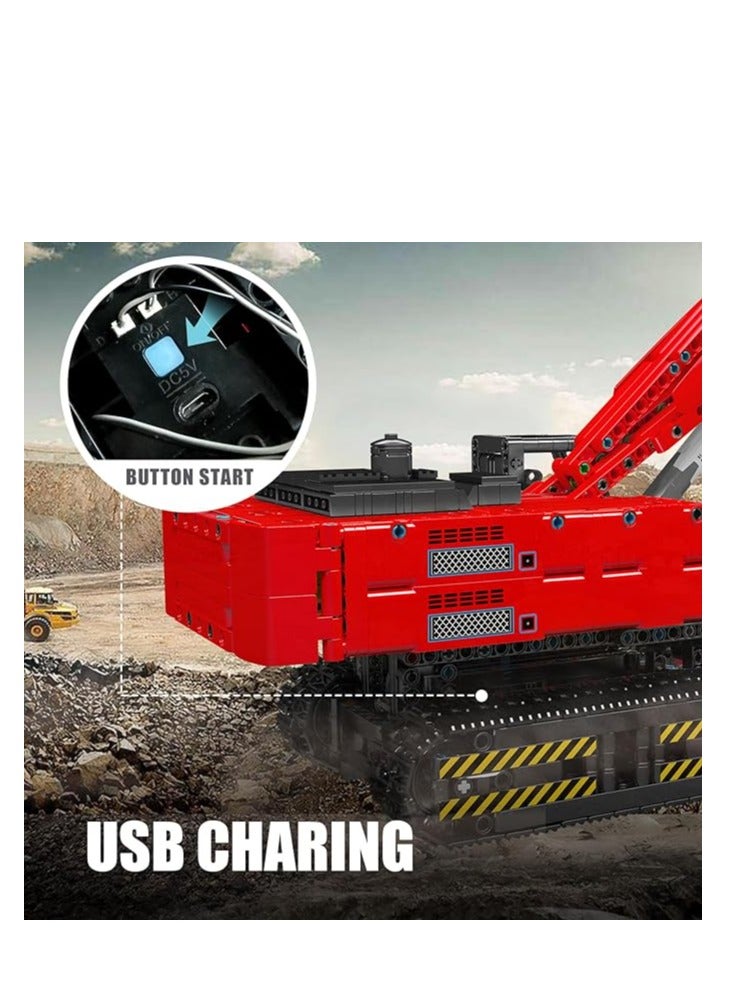 mould king 15062 Educational Heavy-Duty Excavator Building Blocks Kit, APP RC Control Excavator Construction Model to Build,  for Boys & Girls Age 8+/Adults  - Image 3