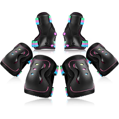 BOSONER KidsYouth Knee Pad Elbow Pads Guards Protective Gear Set for Roller Skates Cycling BMX Bike Skateboard Inline Skatings Scooter Riding Sports - Image 1