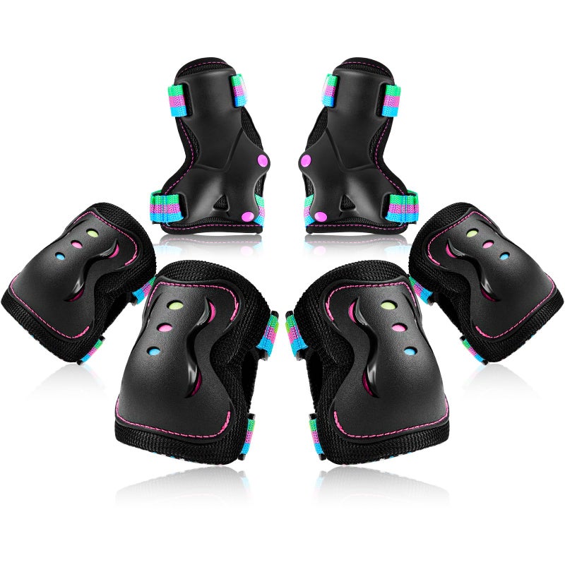 BOSONER KidsYouth Knee Pad Elbow Pads Guards Protective Gear Set for Roller Skates Cycling BMX Bike Skateboard Inline Skatings Scooter Riding Sports - Image 2