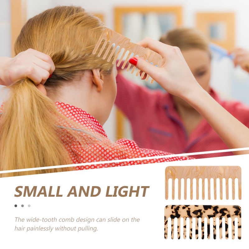 2Pcs Handheld Hairdressing Combs Hairdressing Tools for Home (Assorted Color) - Image 3