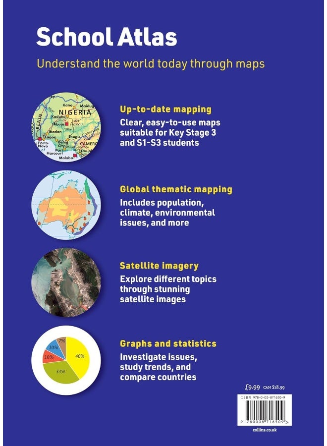 Collins School Atlas : Ideal for Learning at School and at Home (Collins School Atlases) (7TH) - Image 2