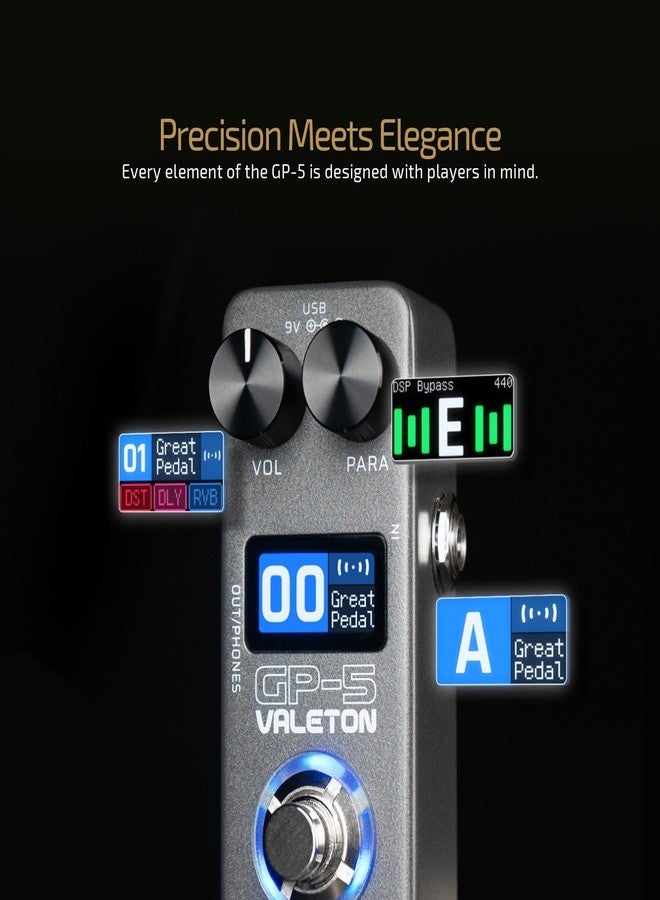 معالج المؤثرات المتعددة فائق الصغر Valeton GP-5 ودواسة تحميل NAM/IR (يتضمن كابل TS إضافي واحد) - Image 4