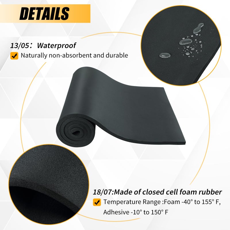 FLKQC Sponge Neoprene Without Adhesive Foam Rubber Sheet, 1/8" x 17" x 80" Neoprene Rubber Sheet, Neoprene Padding Sheet, Cut to Multiple Dimensions and Lengths for DIY Padding Gaskets - Image 4