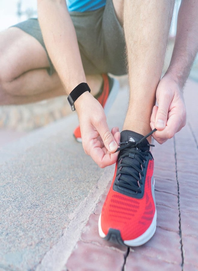 YONWORTH Adjustable Elastic Watch Band Compatible with Fitbit Charge 2 Bands, Stretchy Nylon Loop Strap Soft Wrist Bands Bracelet Sport Replacement for Women Men (Twill Black) - Image 5