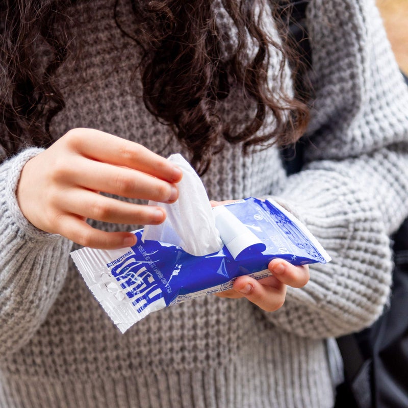 Nice 'N Clean Sensitive Skin Wet Hand Wipes Infused with Aloe & Vitamin E, Blue, 400 Count - Image 5