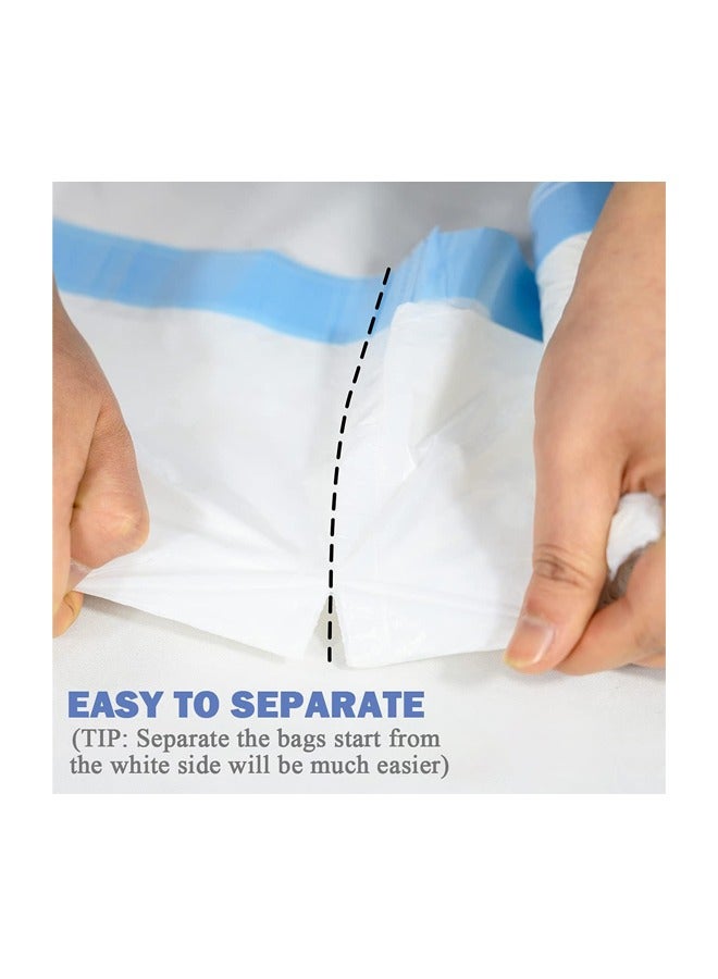 Garbage Bag Household Drawstring Thickened White Garbage Bag Closing Point Kitchen Dormitory Large Plastic Bag, Kitchen, Bedroom, Office, 4 Volumes 60 - Image 3