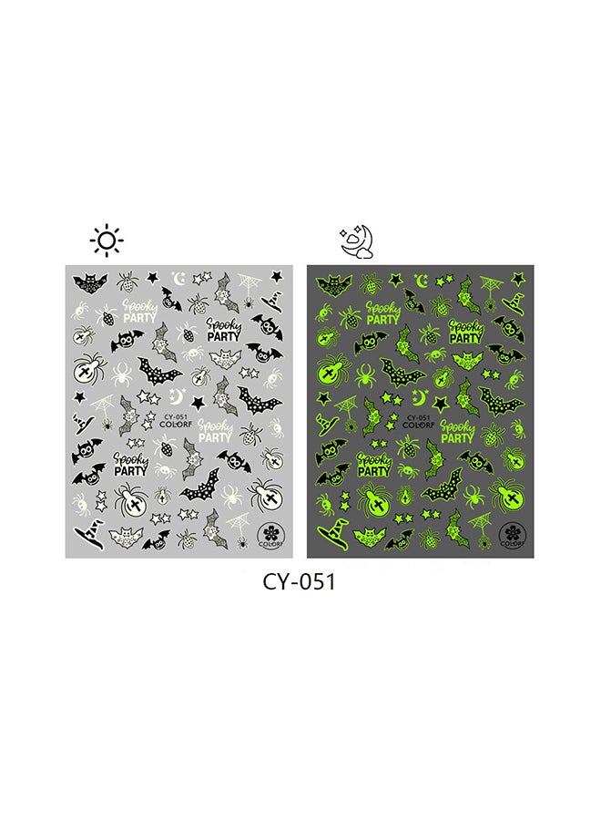 brunson Scary Vinyl Waterproof Stickers For Nail Art HS008