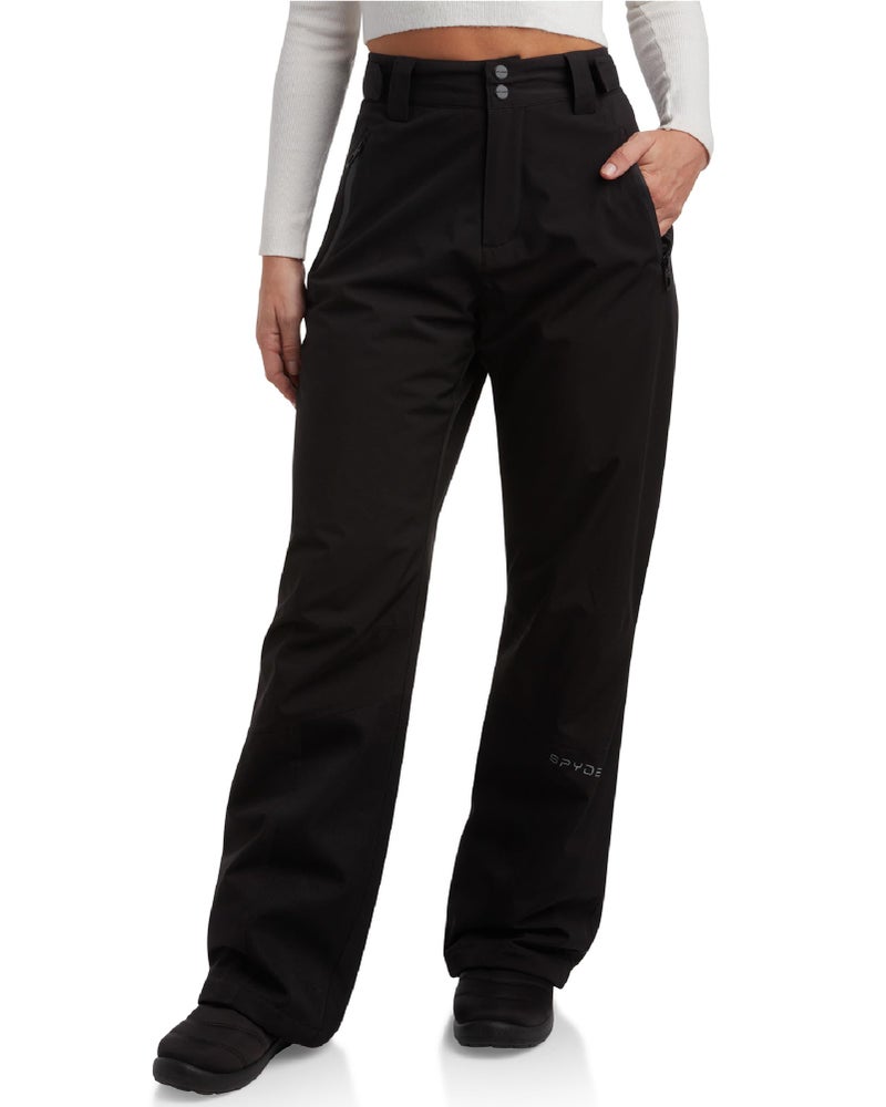 Spyder Women's Snow Pants - Warm Waterproof Insulated Winter Ski and Snowboard Pants - Cozy Thermal Pants for Women (S-XL), Size X-Large, Black - Image 1
