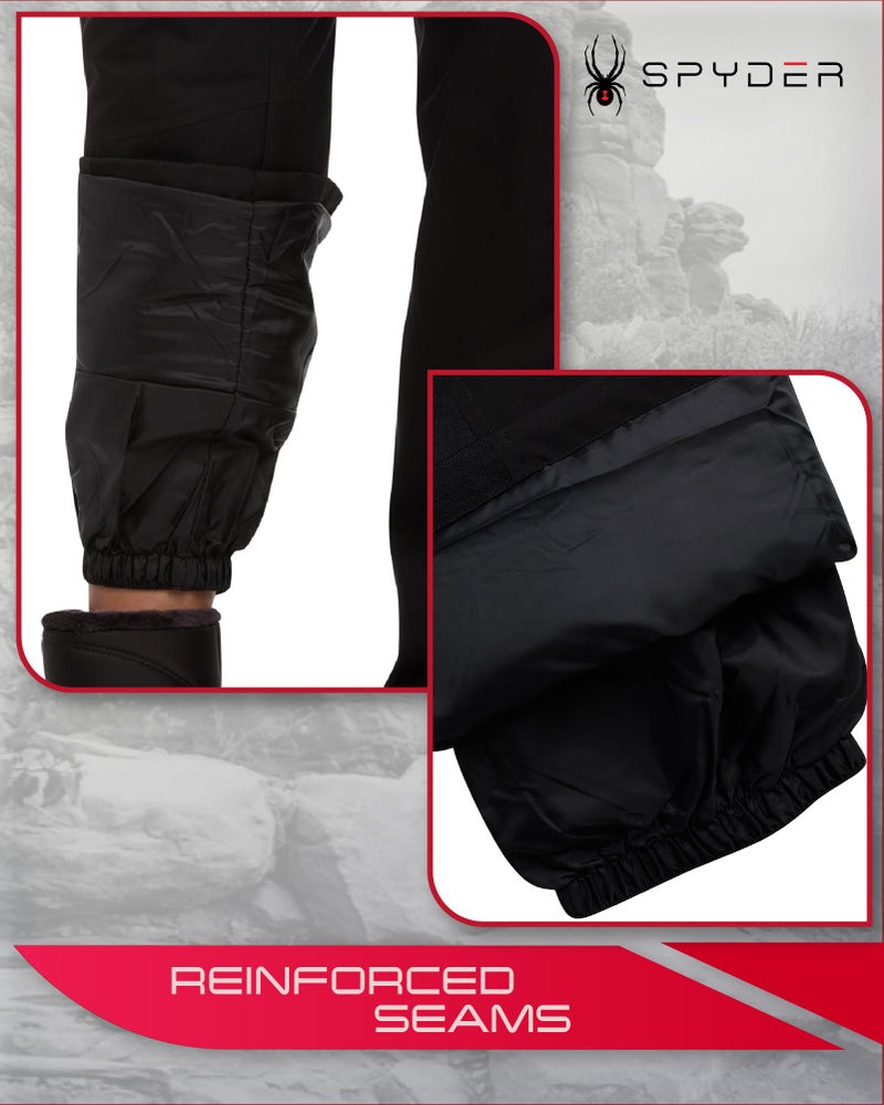 Spyder Women's Snow Pants - Warm Waterproof Insulated Winter Ski and Snowboard Pants - Cozy Thermal Pants for Women (S-XL), Size X-Large, Black - Image 4