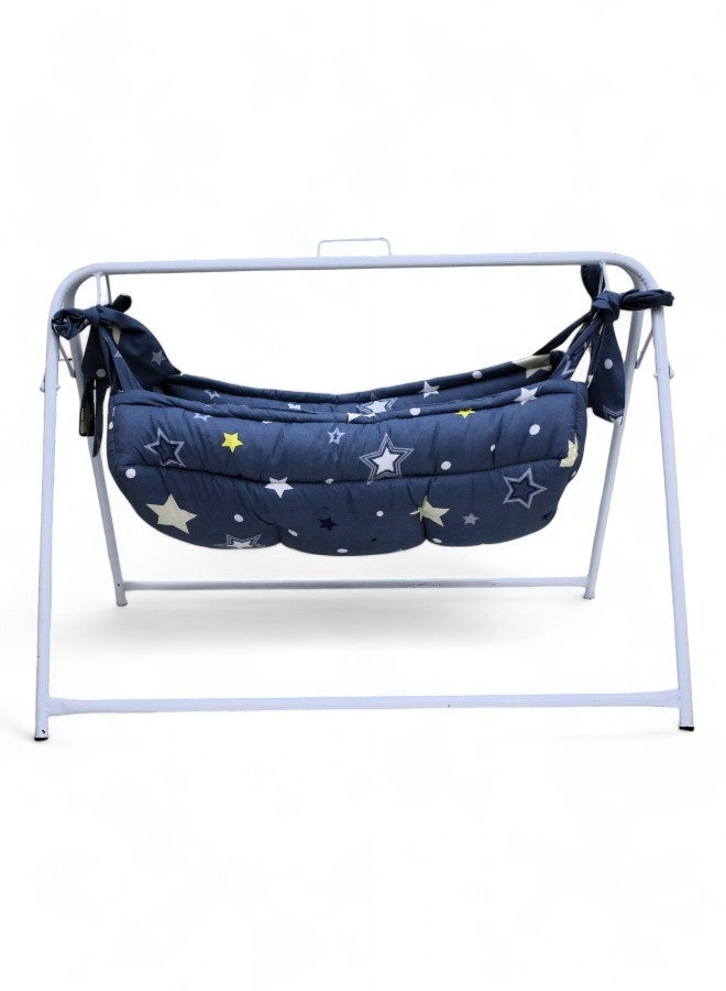 hatstar Baby Rocking Cradle for Newborns  Comfortable and Safe Star-Patterned Hammock with a Sturdy Metal Frame  - Image 1