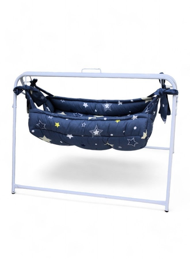 hatstar Baby Rocking Cradle for Newborns  Comfortable and Safe Star-Patterned Hammock with a Sturdy Metal Frame  - Image 3