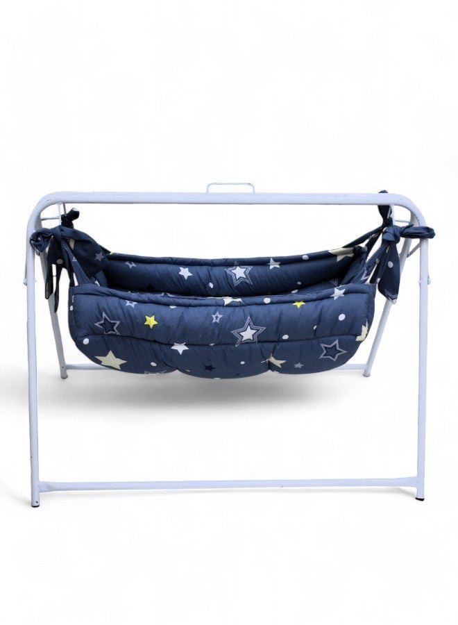 hatstar Baby Rocking Cradle for Newborns  Comfortable and Safe Star-Patterned Hammock with a Sturdy Metal Frame  - Image 2