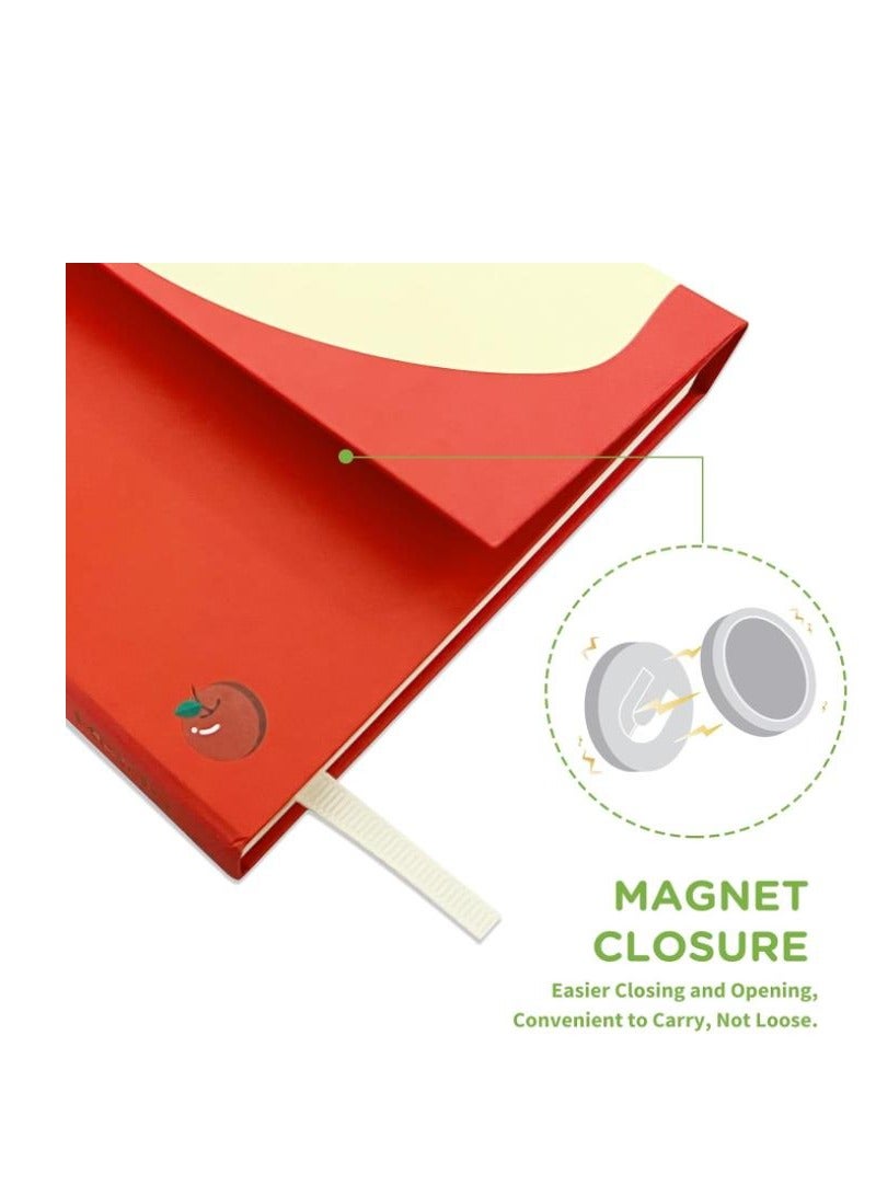 XiuWoo Notebook Journal Fruit with Magnetic Flap Closure, Classic Note book for Writing Sketching Cute Memo Diary Kids, Students, Teachers, 224 Pages, 5.3x7.6 inch - Image 2