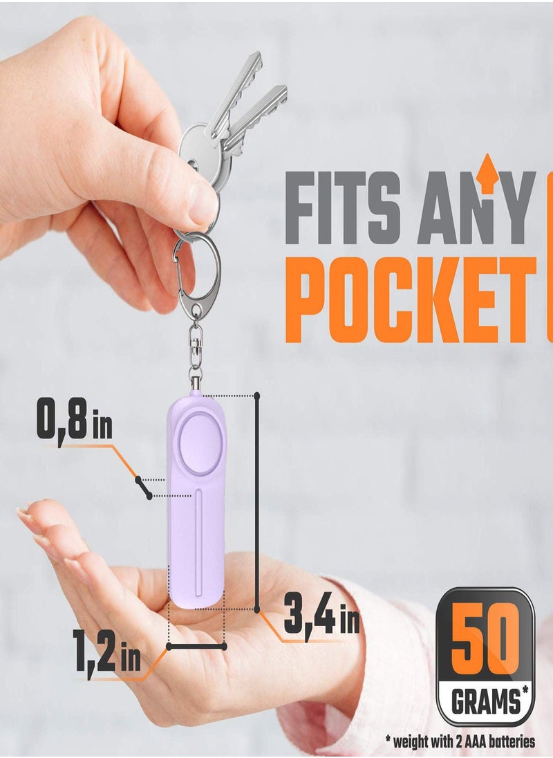 Y&D - Personal Alarm Safety Panic Keychain Emergency Self Defence 130 dB Loud Siren Protection Device with LED Light Simple Operation Reusable for Women Kids Elders - Image 1