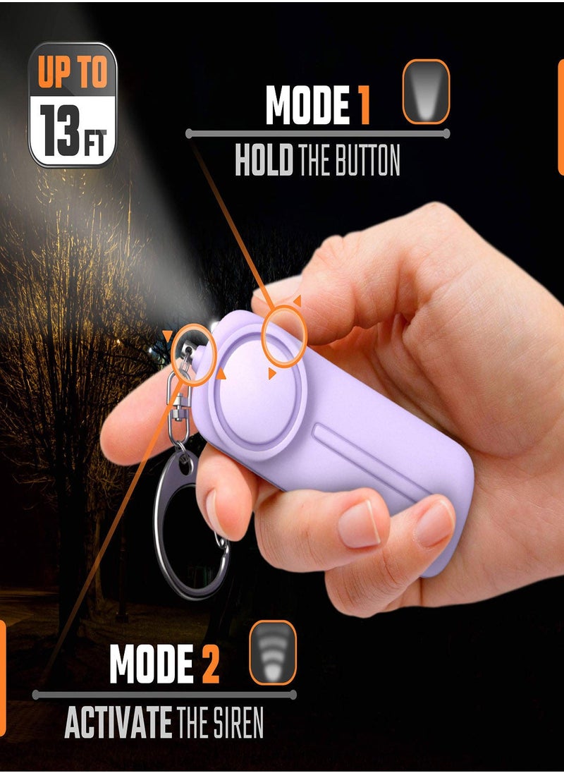 Y&D Personal Alarm Safety Panic Keychain Emergency Self Defence 130 dB Loud Siren Protection Device with LED Light Simple Operation Reusable for Women Kids Elders  - Image 3