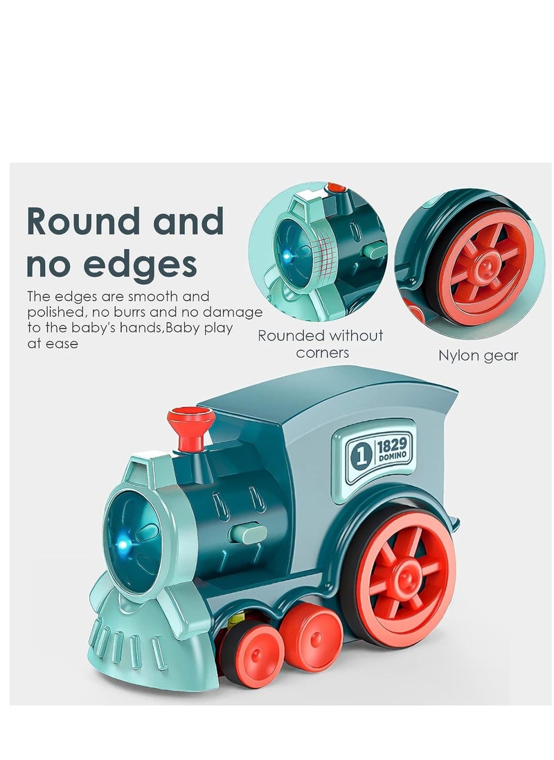 child toy - Kids Electric Domino Train Car with Domino Bricks, Sound and Light - Fun Educational Toy - Image 1