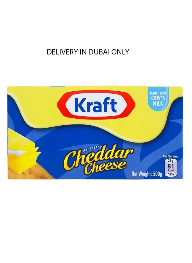 Kraft Kraft Processed Cheddar Cheese From Pure Cow Milk- 500gms (Delivery In Dubai Only)  - Image 1