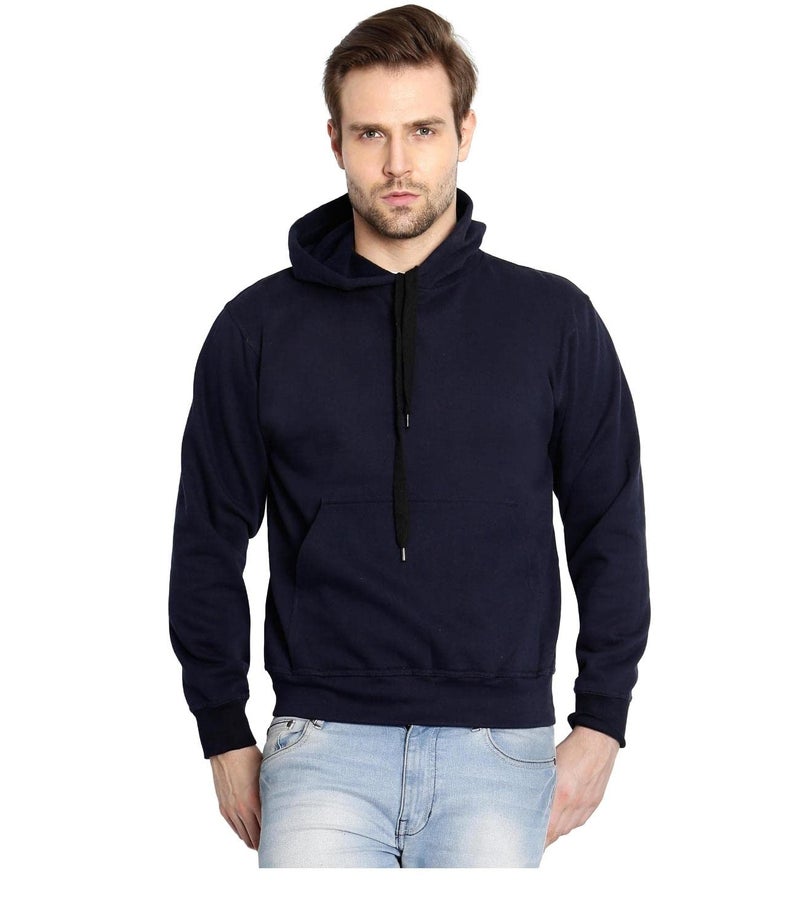 Scott International Men's Rich Cotton Regular Fit Hooded Sweatshirt Hoodie(1.1_ssh6_XXXL,Navy Blue,XXX-Large) - Image 1