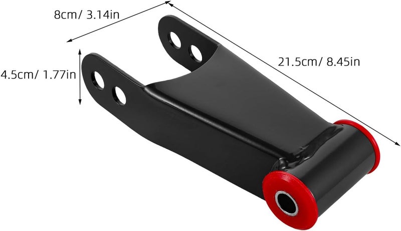 2 Inch Rear Lowering Shackle Kit 2pcs Metal Drop Suspension Shackles Replacement for Vehicle Leaf Spring Rear Drop Suspension Compatible with Full-size Pickup Trucks C1500 C2500 - Image 2