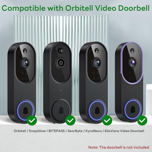 Aaeytby AntiTheft Doorbell Camera Mount Compatible with Orbitell Video Doorbell AntiBlocks Motion Sensor Adjustable Mounting Bracket Accessories for Houses Apartments Businesses RentalsBlack - Image 3