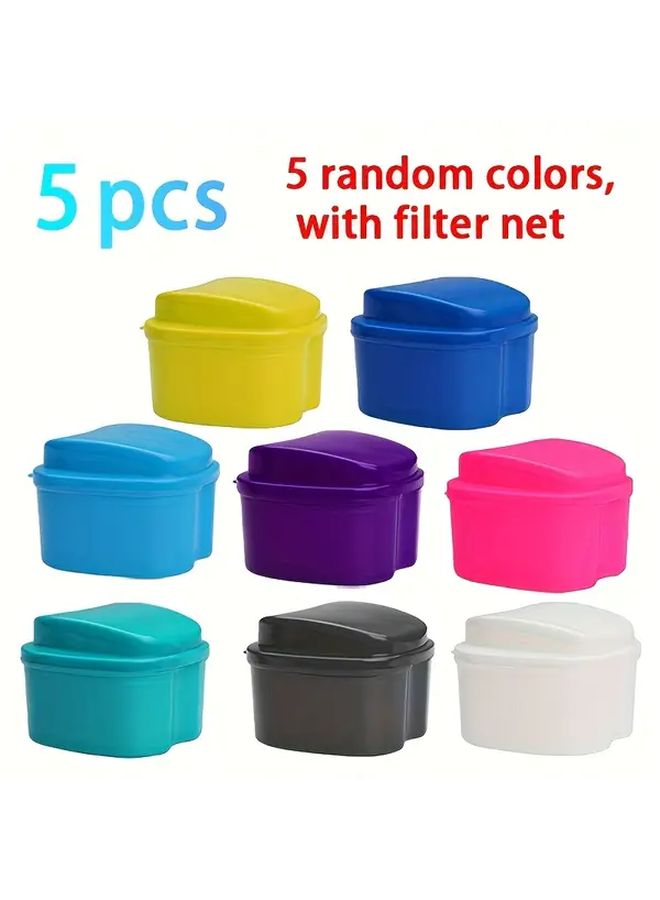 صندوق تخزين تنظيف الأسنان على شكل تفاحة وردي مع فلتر مقاوم للتسرب لحالات السفر - Image 3