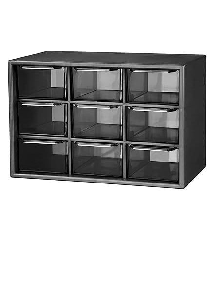 KANDPAND KANDPAND Nine Drawer Storage Box Plastic MultiLayer Storage Cabinet Mini Rectangular Desktop Organizer Drawers for Makeup Cosmetic Jewellery Office Craft Supplies  - Image 1