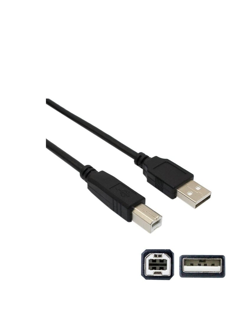 Terabyte Printer Cable USB 2.0 A-Male To B-Male Cord High Speed Scanner Cord Compatible with HP/ Cannon/ Brother/ Samsung/ Dell/ Epson/ Lexmark/ Xerox/ Piano/ Dac -1.5M Black - Image 4