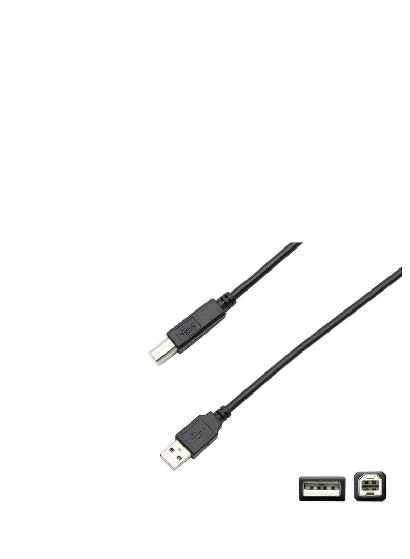 Terabyte Printer Cable USB 2.0 A-Male To B-Male Cord High Speed Scanner Cord Compatible with HP/ Cannon/ Brother/ Samsung/ Dell/ Epson/ Lexmark/ Xerox/ Piano/ Dac -1.5M Black - Image 5