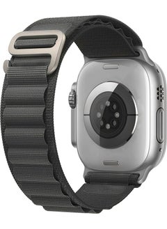 Generic For Apple Watch Ultra Strap Iwatch Alpine Nylon Loop Strap In Stock-Color:Black 42/44/45/49mm  - Image 3