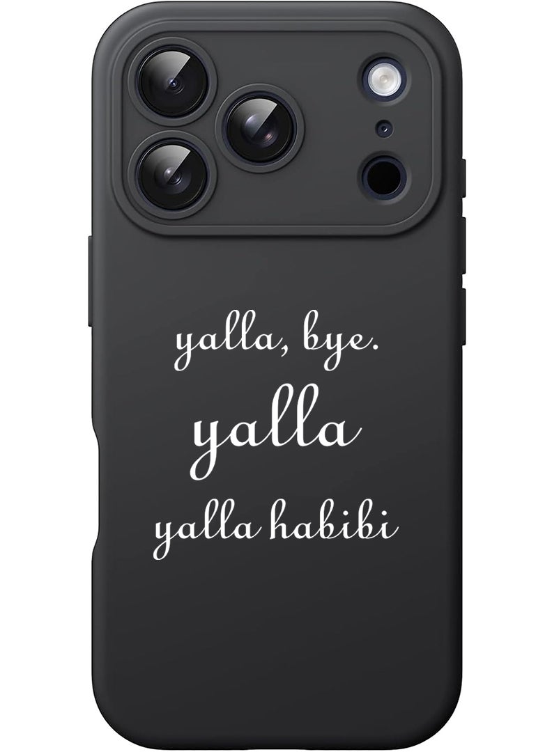 Theodor Protective Slim Fit Case Liquid Silicone Cover with Full Body Protection Anti-Scratch Shockproof Case For Apple iPhone 17 Pro (Black) Yalla-01 - White - Image 1