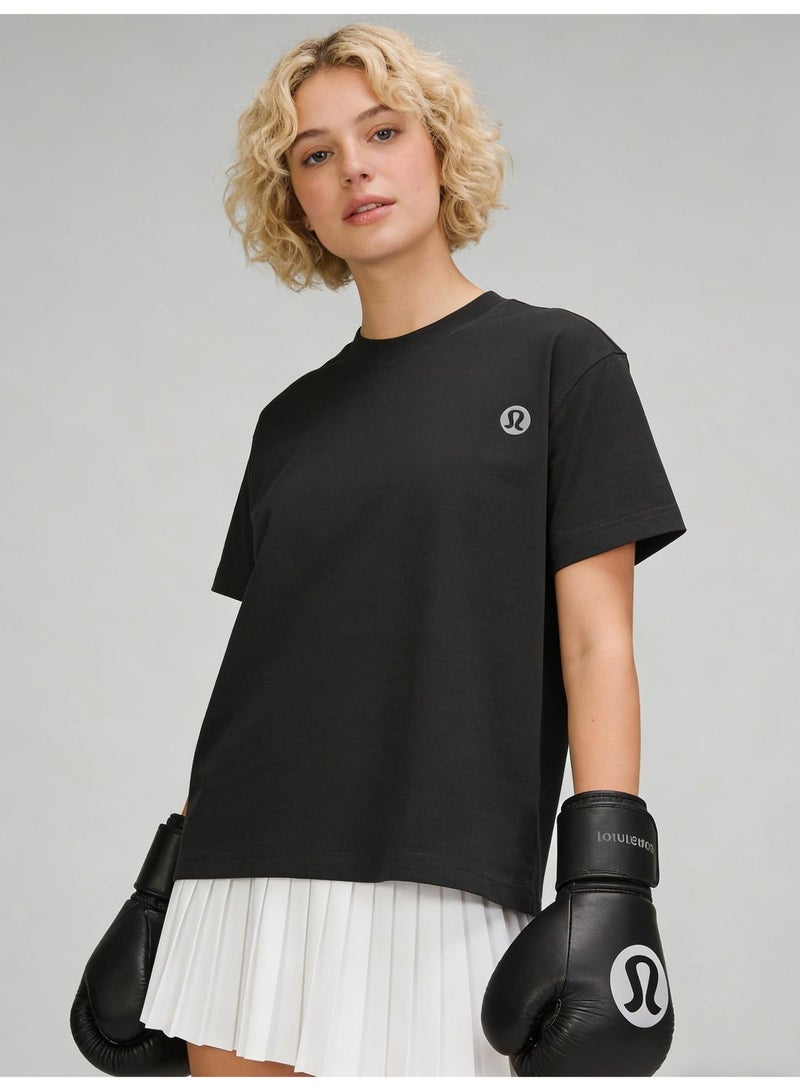 لولوليمون قميص Lululemon ذو أكمام قصيرة للجنسين ذو رقبة مستديرة ، قمة رياضية عارضة ، مناسب للاستخدام اليومي واللياقة البدنية ، مصنوع من القطن الناعم والتنفس الذي يمتص العرق - Image 2