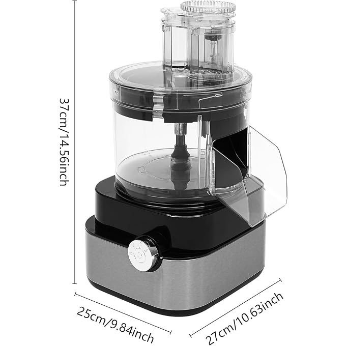 AYAWNGJ Food Processor, Commercial Vegetable Dicer and Meat Grinder, 4-in-1 600W | Food Processor Dices, Slices, Shreds, Grinds Meat and Produce with Multiple Blades, 5L Cup, and Dual Speeds - Image 3