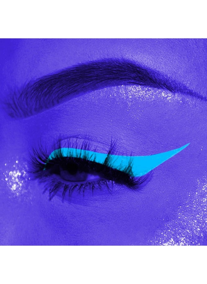 DELISOUL - Uv Neon Liquid Eyeliner Matte Colored Eyeliner Pen Waterproof Smudgeproof Pigmented Eye Liner Glow Brightly Under Uv Lights Colorful Eye Makeup For Rave Party Music Festival Neon White - Image 1